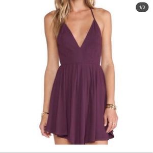 Lovers + Friends dark purple mini dress